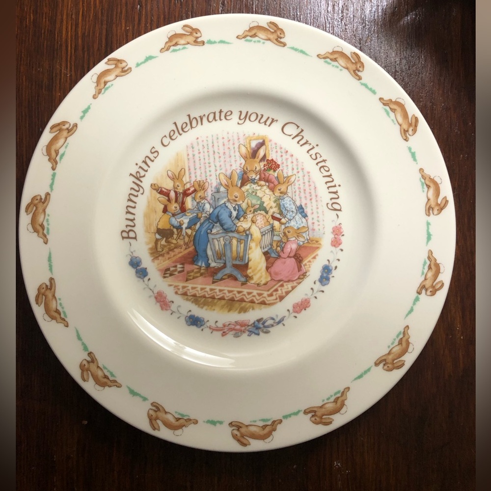 Royal Doulton Bunnykins ‘Celebrate Your Christening' Child Plate and Cup Set new - Picture 2 of 5